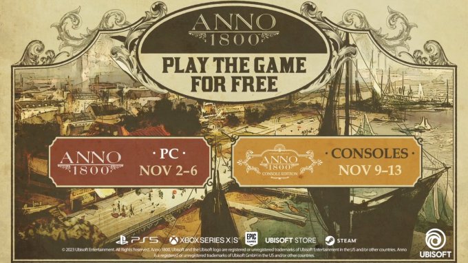 育碧宣布城市建造游戏《纪元1800》将开启免费周
