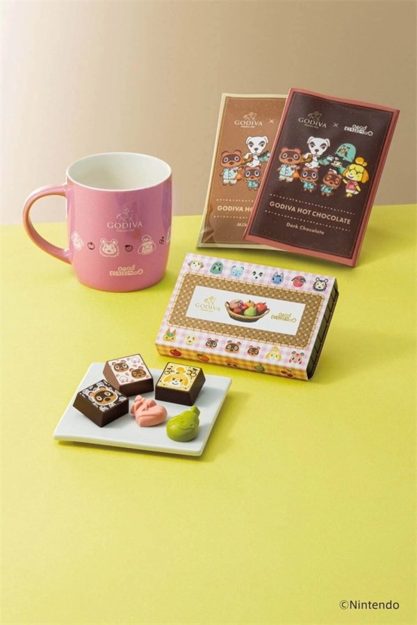 GODIVA联动《动物森友会》推出2024年情人节合作款巧克力礼盒