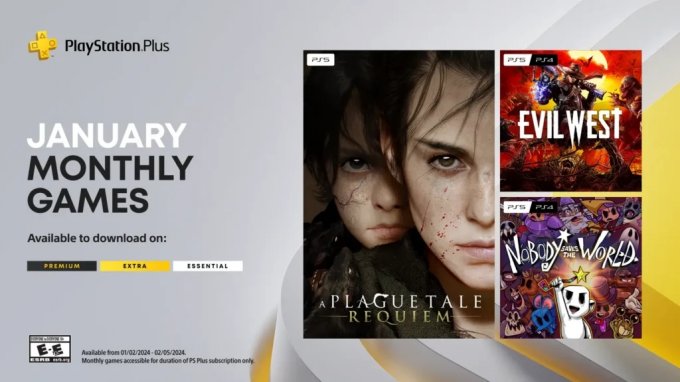 索尼颁布欧美服PS+基础会员1月会免游戏：《暗邪西部》等三款
