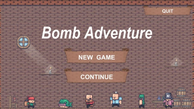 《炸弹冒险》仅有五关的休闲动作类小游戏