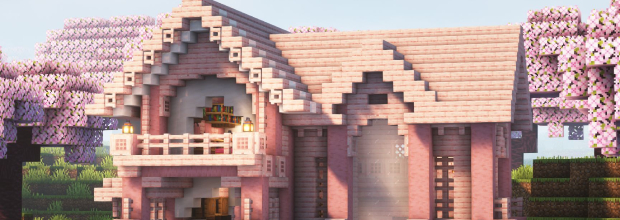【Minecraft建筑教程】1.20樱花小屋