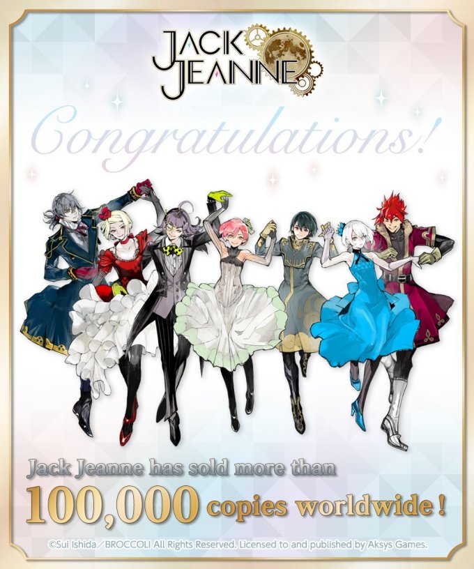 恋爱模拟游戏《Jack Jeanne》全球销量破10万