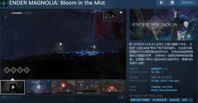 《终焉之玛格诺利亚：雾中盛放之花》Steam抢先体验开启
