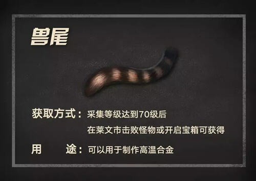 明日之后兽尾如何获得