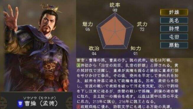 三国志14曹操人物关系介绍
