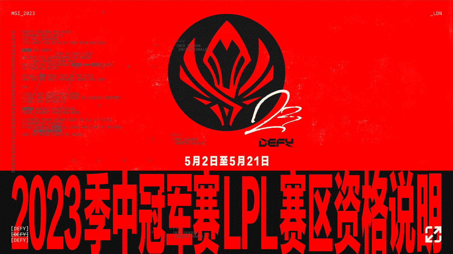 LPL2023MSI有几个队伍