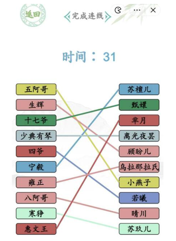 汉字找茬王找连古装cp攻略