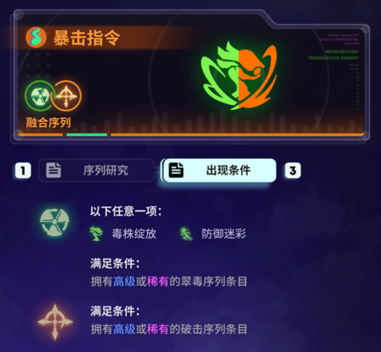 《霓虹序列》翠毒序列的融合序列攻略，翠毒融合序列怎么拿