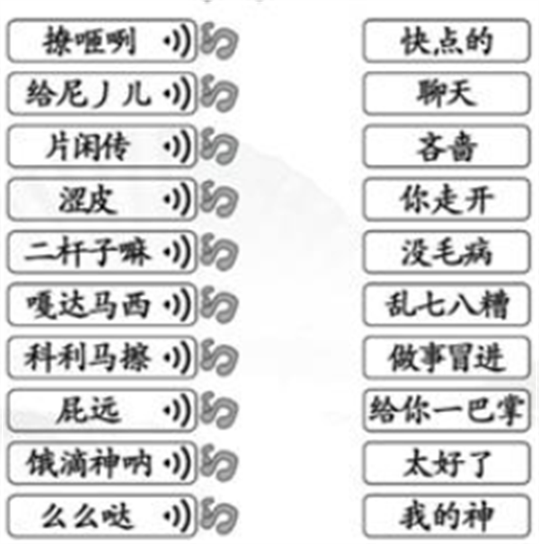 汉字找茬王连线关中攻略