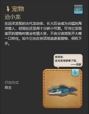 ff14沧小龙宠物怎么获得 ff14沧小龙获得方法