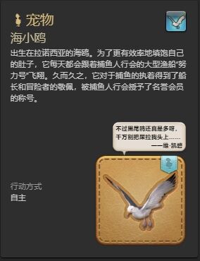 ff14海小鸥宠物怎么获得 ff14海小鸥获得方法