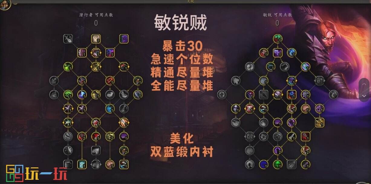 魔兽世界正式服敏锐贼天赋加点 魔兽世界s4赛季敏锐贼攻略