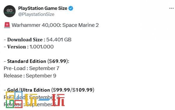 《戰(zhàn)錘40K：星際戰(zhàn)士2》PS5版的容量大小為54.401 GB
