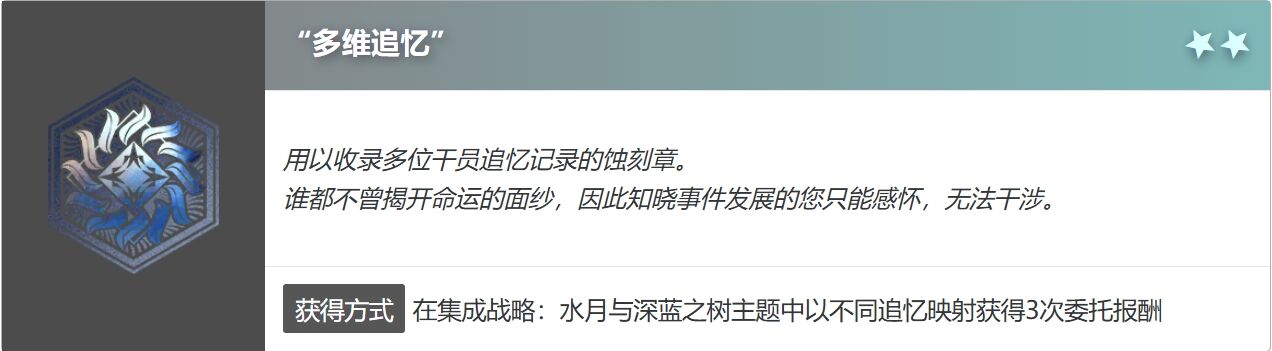 明日方舟多维追忆蚀刻章怎么解锁 水月肉鸽蚀刻章解锁方法