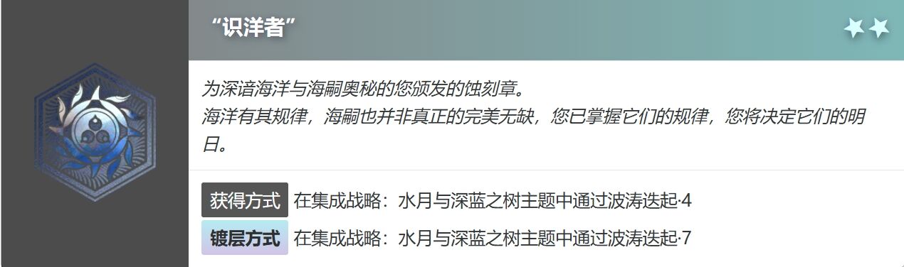 明日方舟水月肉鸽蚀刻章怎么镀层 识洋者蚀刻章镀层方法