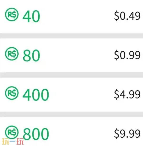 roblox国际服r币价格图 附特惠R币代充教程