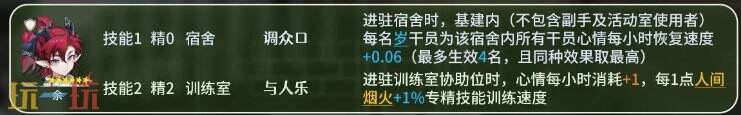 明日方舟余基建技能解析 干员余基建技能使用攻略