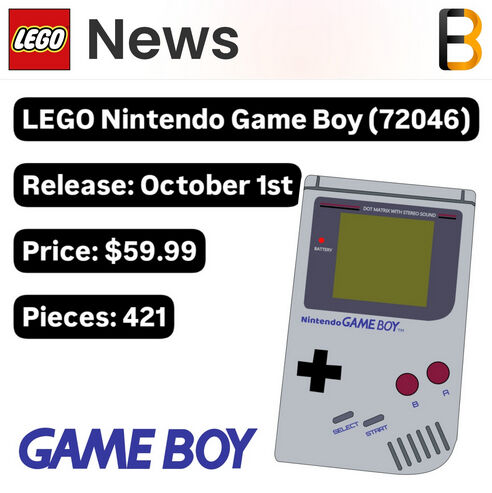 乐高任天堂 Game Boy 套装将于十月正式上市