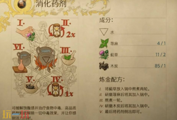 天国拯救2消化药剂怎么做 消化药剂制作攻略