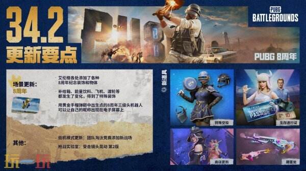 PUBG絕地求生3月12日34.2版本更新公告匯總：8周年紀(jì)念派對上線！