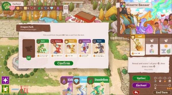 可爱龙回合制桌面游戏《龙焰魔法镇》将登陆Steam平台