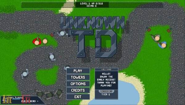 半休闲塔防游戏《Unknown TD》现已推出抢先体验版