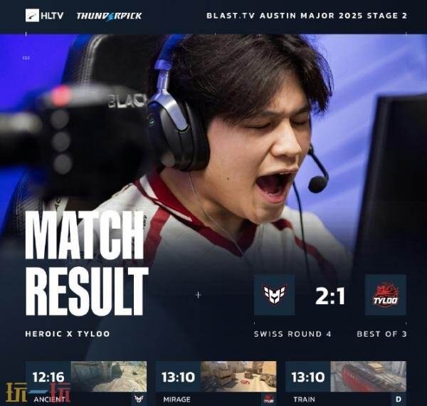 CS2 BLAST.tv奥斯汀Major第二阶段第三日赛果！TYLOO结束本次征程！