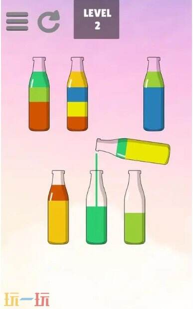 彩色瓶子倒水游戏截图