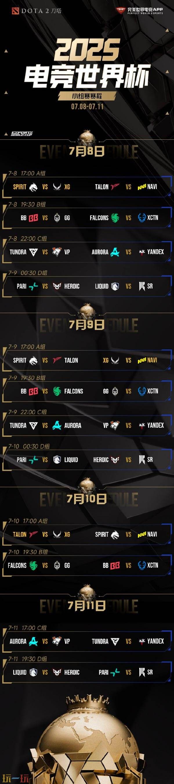2025ewc電競世界杯DOTA2今日開賽！XG對陣Spirit