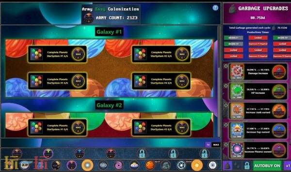 太空放置冒險游戲《Galaxy Idle Clicker》現已免費推出