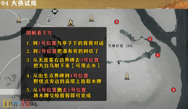 燕云十六声大侠试炼怎么完成 清河百草野万事知教程
