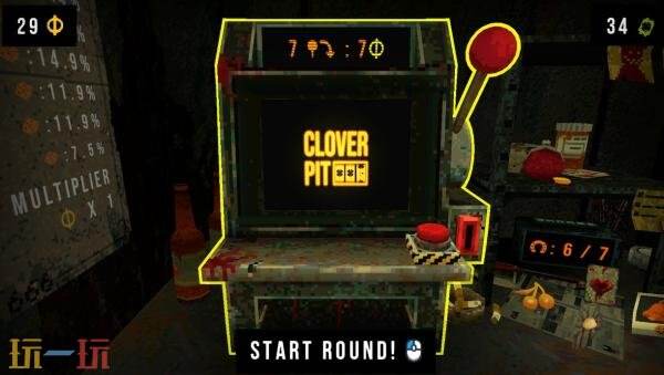 轻度肉鸽老虎机恐怖游戏《CloverPit》将于9月3日推出