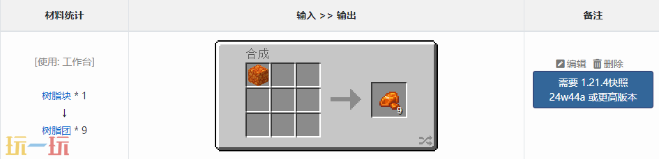 我的世界树脂团有什么用 树脂团多种用途一览