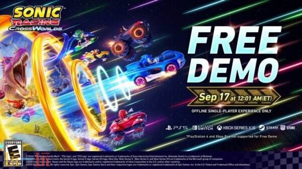 《索尼克赛车：交叉世界》单人试玩DEMO9月17日上线