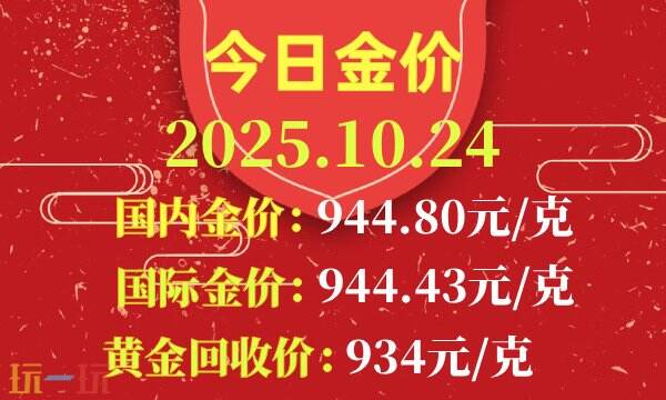 今日金价10月24日最新价格 10.24国际金价实时行情价格一览