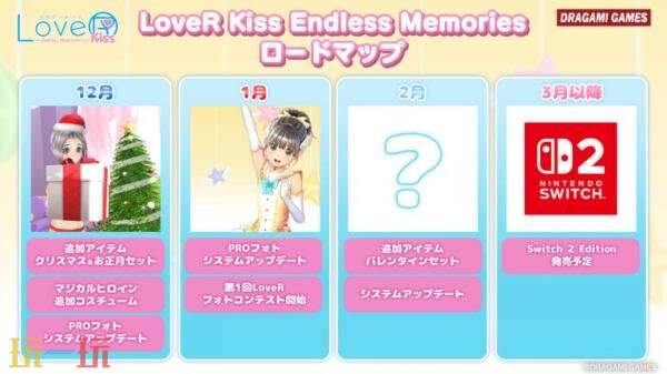 《LoveR Kiss: Endless Memories》后续更新路线图公布!