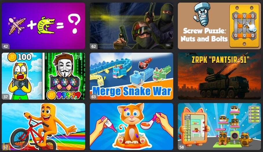 Yandex Games游戏截图