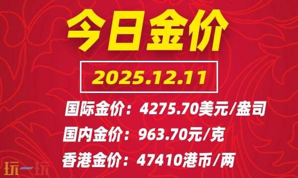 今日金价12月12日最新价格 12月12日国际黄金价格实时行情一览