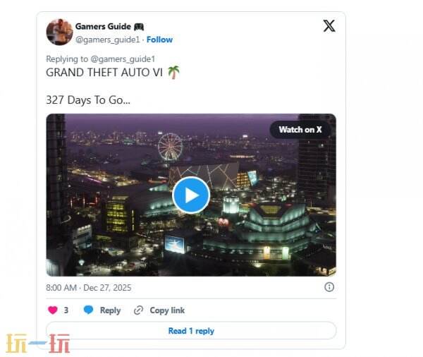 R星官宣《侠盗猎车手6》将于2026年11月19日发售!