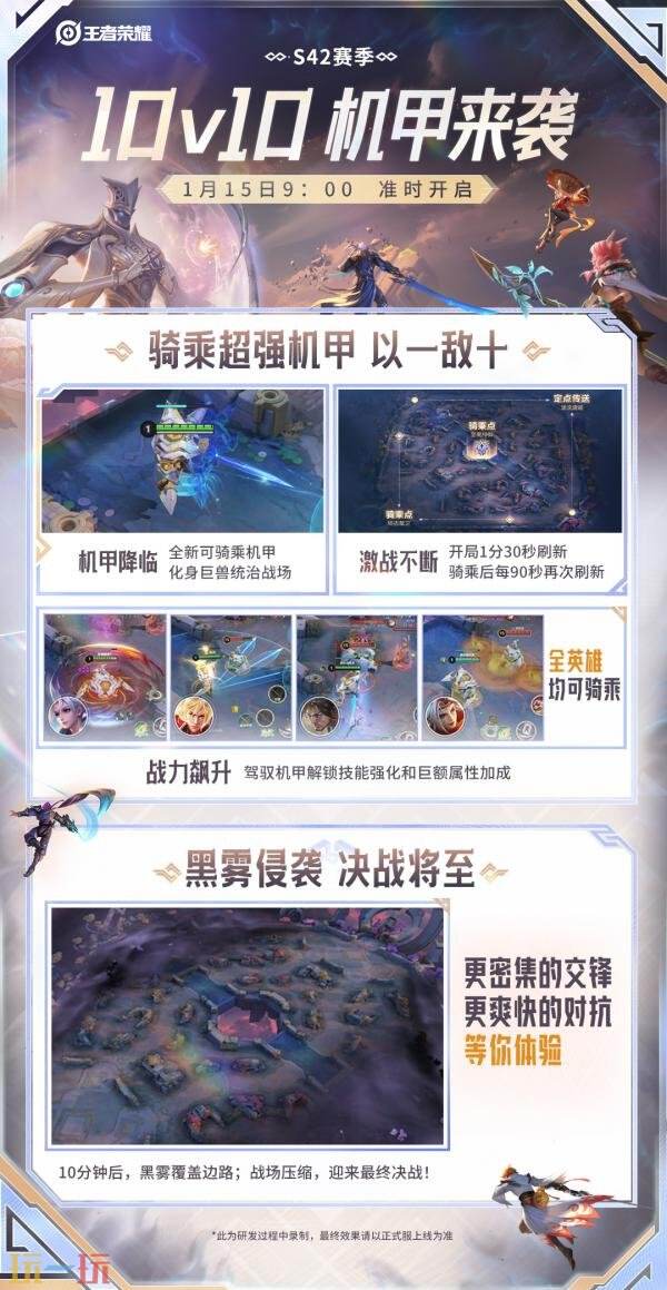 王者荣耀10V10玩法全新升级！机甲1月15日降临峡谷！