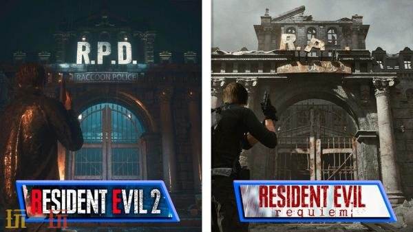 《生化危机2：重制版》与《生化危机9：安魂曲》画面对比公布