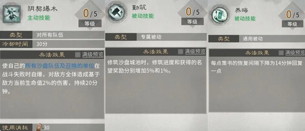 三国天下归心林系兵法怎么加点 林系兵法加点推荐