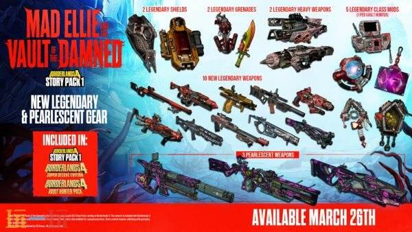 《无主之地 4》DLC“故事包1：狂野艾丽与诅咒秘藏”3月26日发布