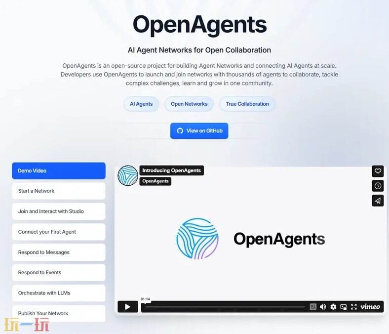 OpenAgents官网 OpenAgents 平台入口