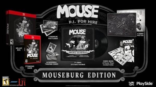 黑色卡通风格射击游戏《神探杰克鼠》预购现已开启！