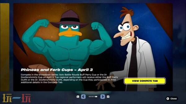 《堡垒之夜》联动《菲尼亚斯与费尔布》角色皮肤上线