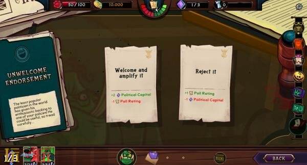 政治类肉鸽卡牌游戏《王牌妖相》将于5月4日发售