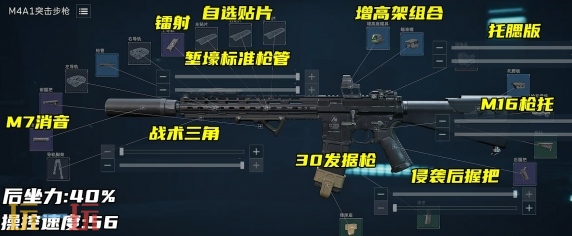 三角洲行动S9赛季M4A1怎么改 三角洲行动S9赛季M4A1改装方案