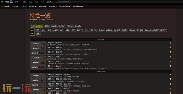 太吾绘卷wiki特性大全 太吾绘卷wiki特性一览