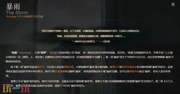重返未来1999wiki暴雨攻略 重返未来1999wiki暴雨维基百科